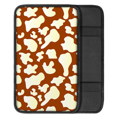 Chocolate And Milk Cow Print Car Center Console Cover