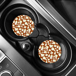 Chocolate And Milk Cow Print Car Coasters