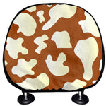 Chocolate And Milk Cow Print Car Headrest Covers