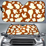 Chocolate And Milk Cow Print Car Sun Shade GearFrost