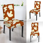 Chocolate And Milk Cow Print Dining Chair Slipcover