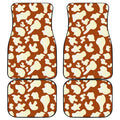 Chocolate And Milk Cow Print Front and Back Car Floor Mats