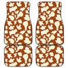 Chocolate And Milk Cow Print Front and Back Car Floor Mats