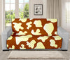 Chocolate And Milk Cow Print Futon Protector