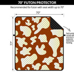 Chocolate And Milk Cow Print Futon Protector