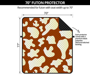 Chocolate And Milk Cow Print Futon Protector