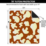 Chocolate And Milk Cow Print Futon Protector