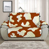 Chocolate And Milk Cow Print Half Sofa Protector