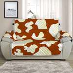 Chocolate And Milk Cow Print Half Sofa Protector