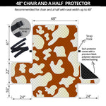 Chocolate And Milk Cow Print Half Sofa Protector