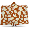 Chocolate And Milk Cow Print Hooded Blanket