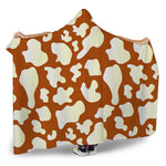 Chocolate And Milk Cow Print Hooded Blanket