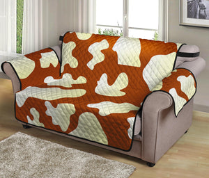 Chocolate And Milk Cow Print Loveseat Protector