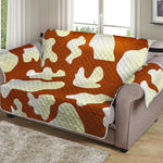 Chocolate And Milk Cow Print Loveseat Protector