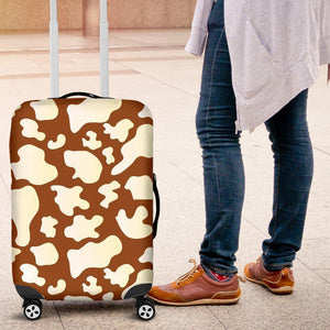 Chocolate And Milk Cow Print Luggage Cover GearFrost