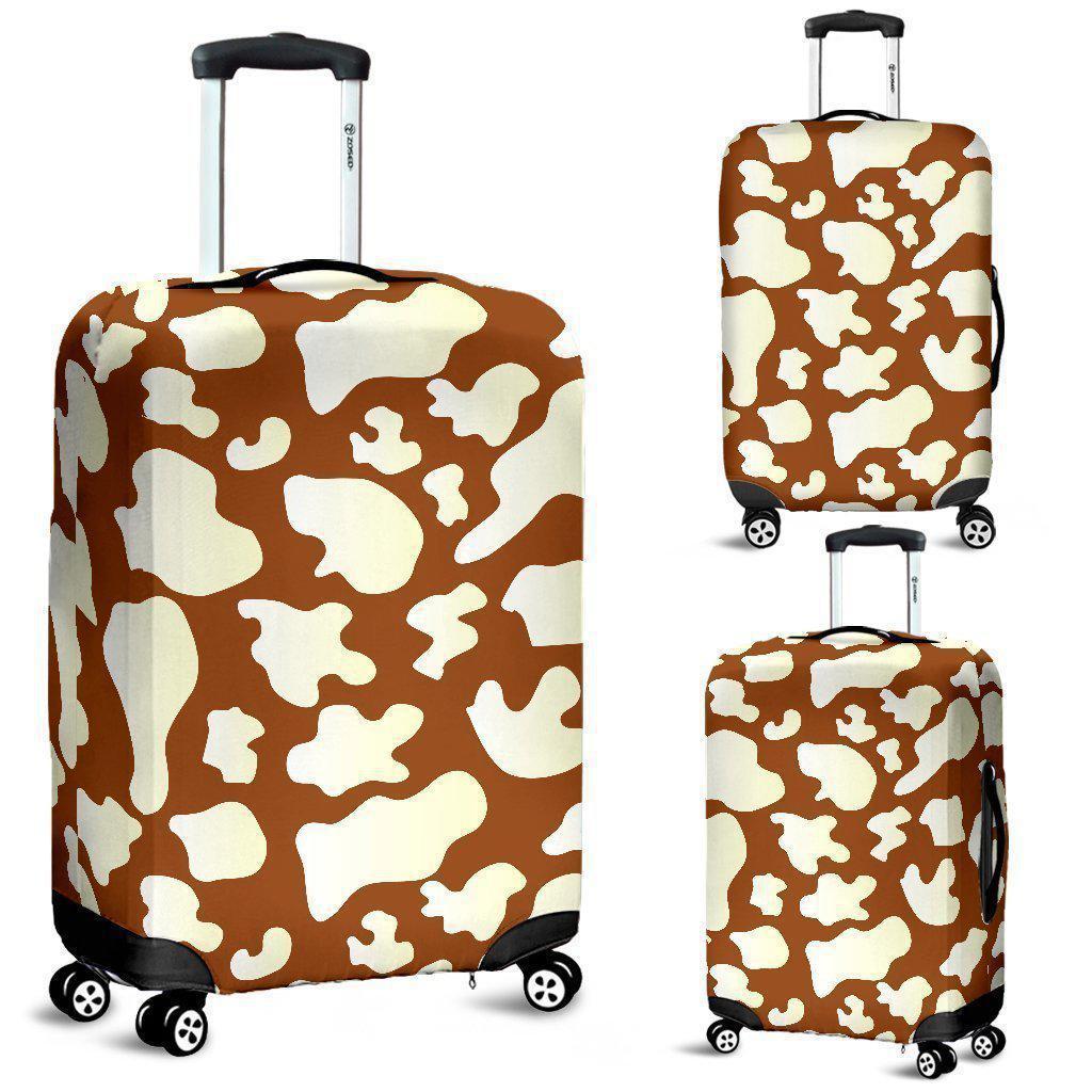 Chocolate And Milk Cow Print Luggage Cover GearFrost
