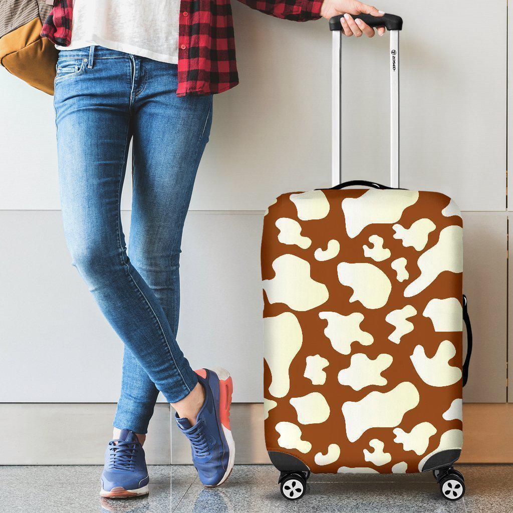 Chocolate And Milk Cow Print Luggage Cover GearFrost