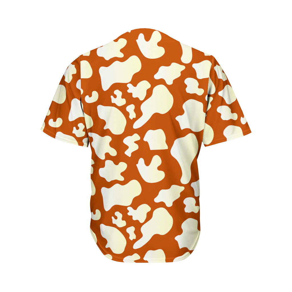 Chocolate And Milk Cow Print Men's Baseball Jersey
