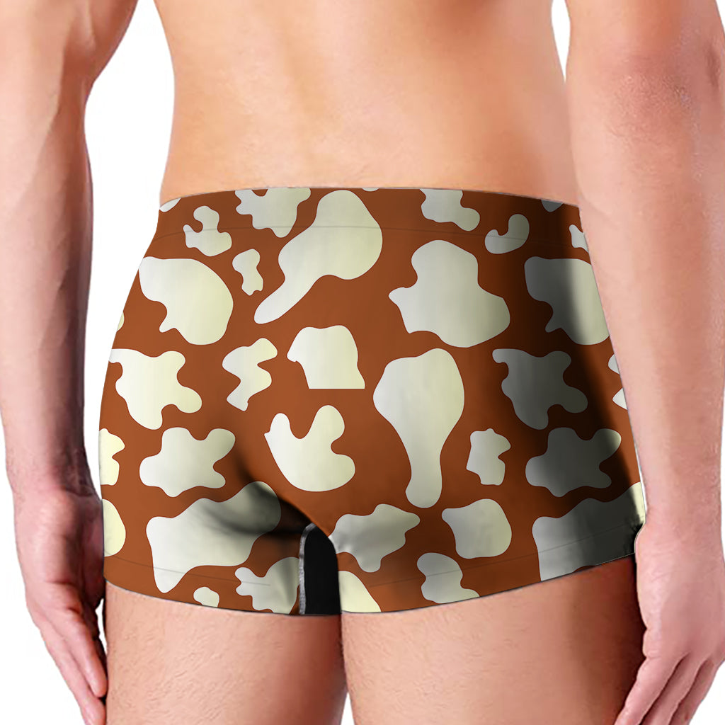Chocolate And Milk Cow Print Men's Boxer Briefs