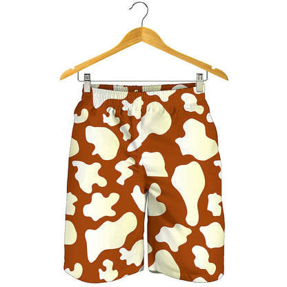 Chocolate And Milk Cow Print Men's Shorts