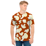 Chocolate And Milk Cow Print Men's T-Shirt