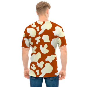 Chocolate And Milk Cow Print Men's T-Shirt