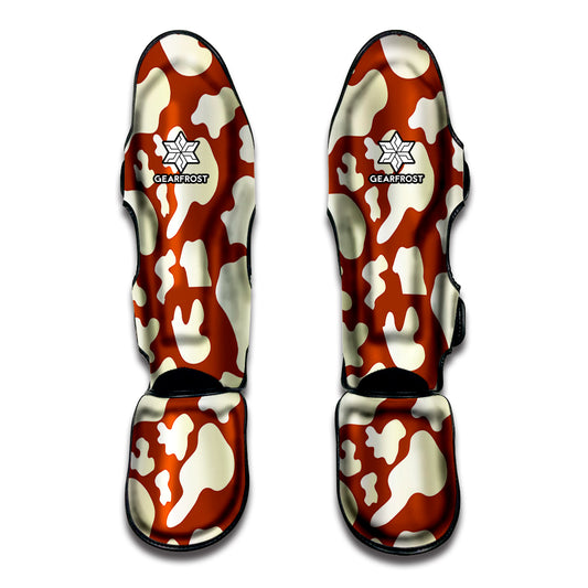 Chocolate And Milk Cow Print Muay Thai Shin Guard
