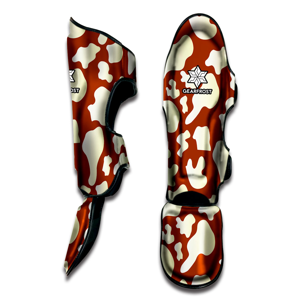 Chocolate And Milk Cow Print Muay Thai Shin Guard