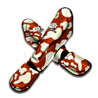 Chocolate And Milk Cow Print Muay Thai Shin Guard