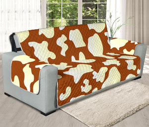 Chocolate And Milk Cow Print Oversized Sofa Protector