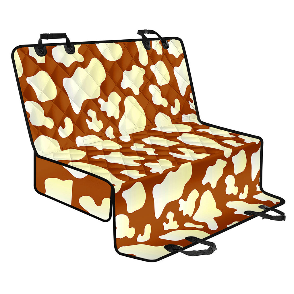 Chocolate And Milk Cow Print Pet Car Back Seat Cover