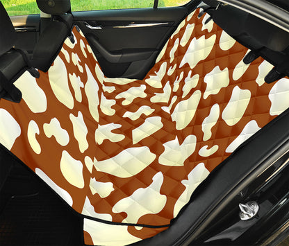 Chocolate And Milk Cow Print Pet Car Back Seat Cover
