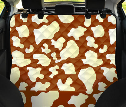 Chocolate And Milk Cow Print Pet Car Back Seat Cover