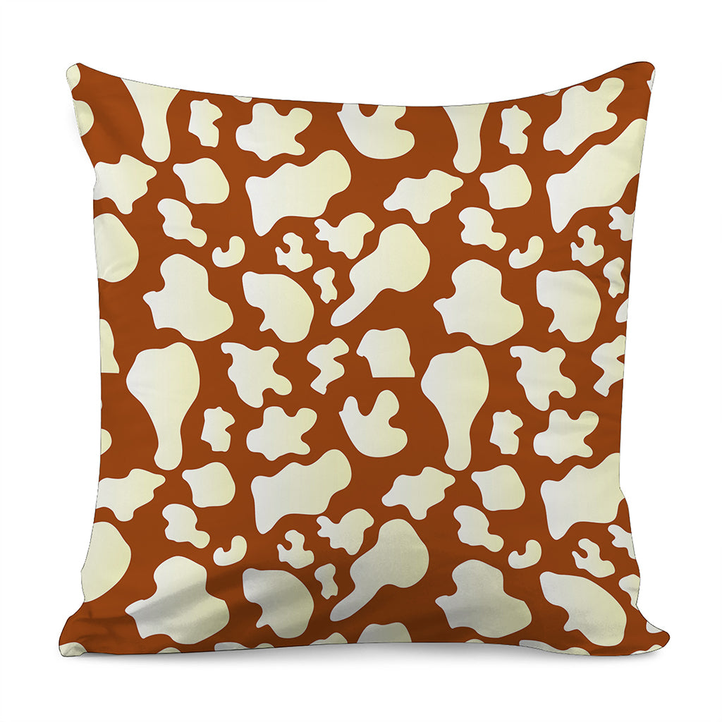 Chocolate And Milk Cow Print Pillow Cover