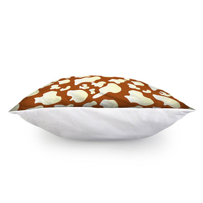 Chocolate And Milk Cow Print Pillow Cover