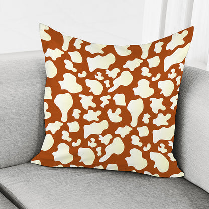 Chocolate And Milk Cow Print Pillow Cover