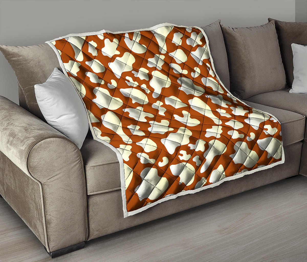 Chocolate And Milk Cow Print Quilt