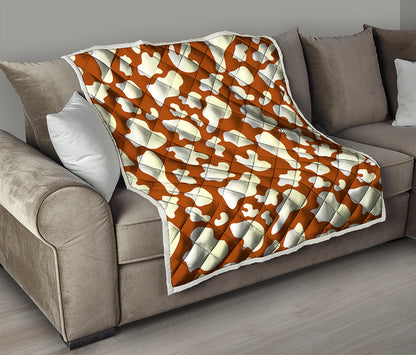 Chocolate And Milk Cow Print Quilt