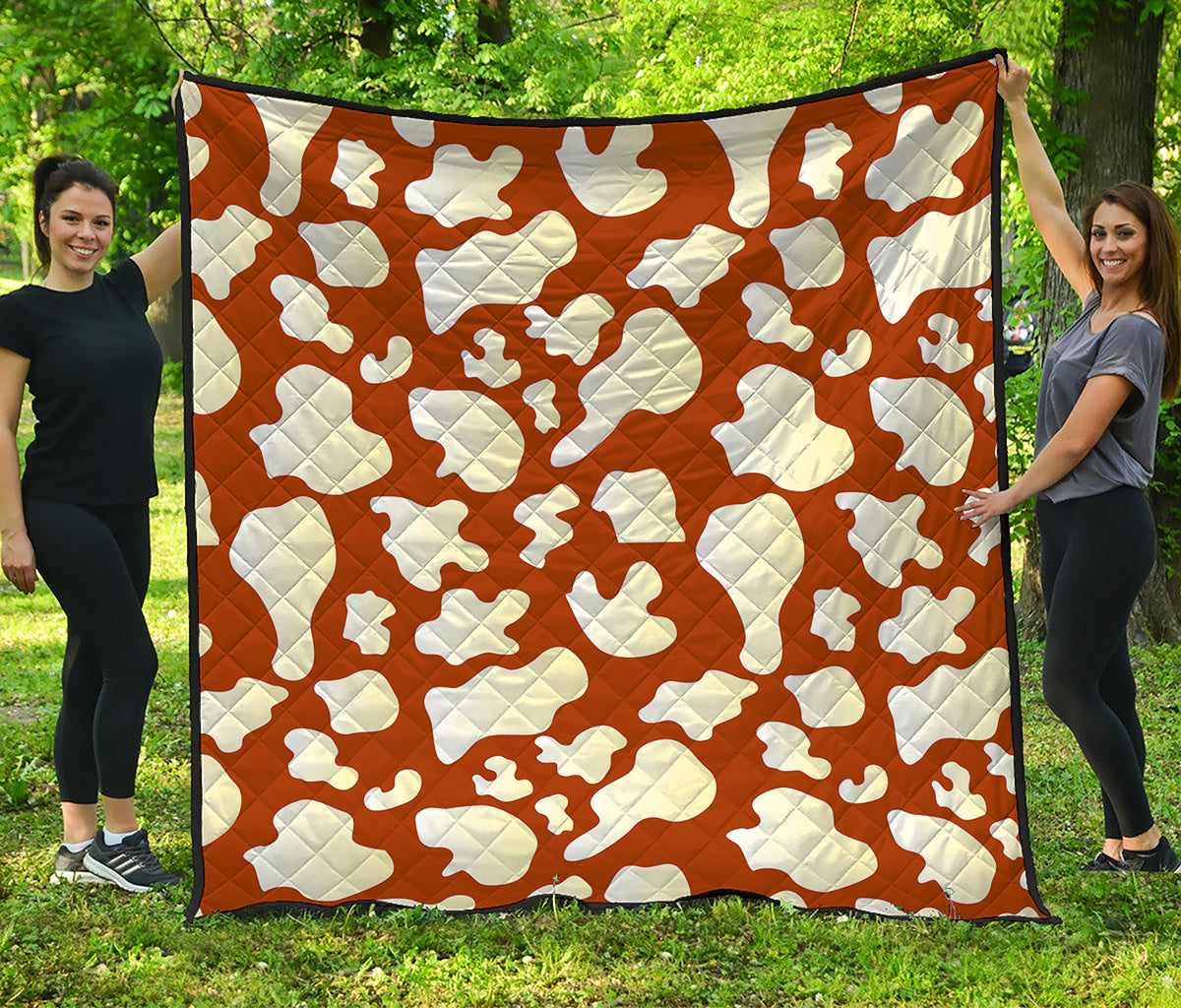 Chocolate And Milk Cow Print Quilt