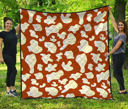 Chocolate And Milk Cow Print Quilt