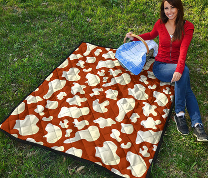 Chocolate And Milk Cow Print Quilt