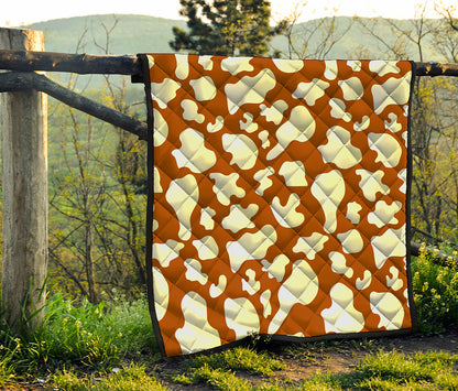 Chocolate And Milk Cow Print Quilt