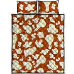 Chocolate And Milk Cow Print Quilt Bed Set