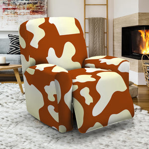 Chocolate And Milk Cow Print Recliner Slipcover