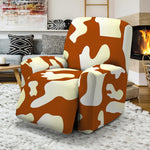 Chocolate And Milk Cow Print Recliner Slipcover