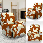 Chocolate And Milk Cow Print Recliner Slipcover