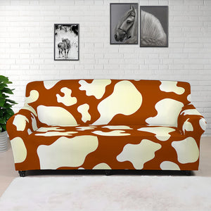 Chocolate And Milk Cow Print Sofa Cover