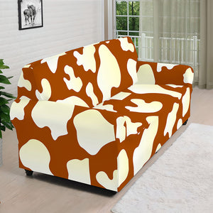 Chocolate And Milk Cow Print Sofa Cover