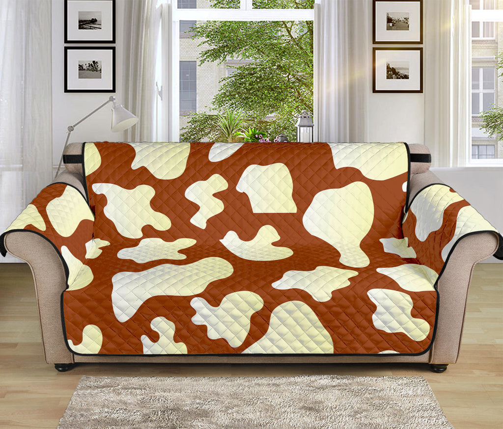 Chocolate And Milk Cow Print Sofa Protector