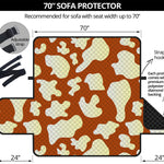 Chocolate And Milk Cow Print Sofa Protector